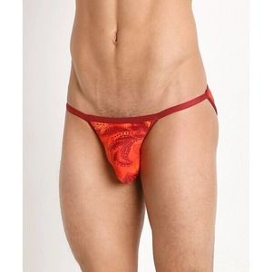 N2N Bodywear Daredevil Print Swim Bikini Havana Red - Medium